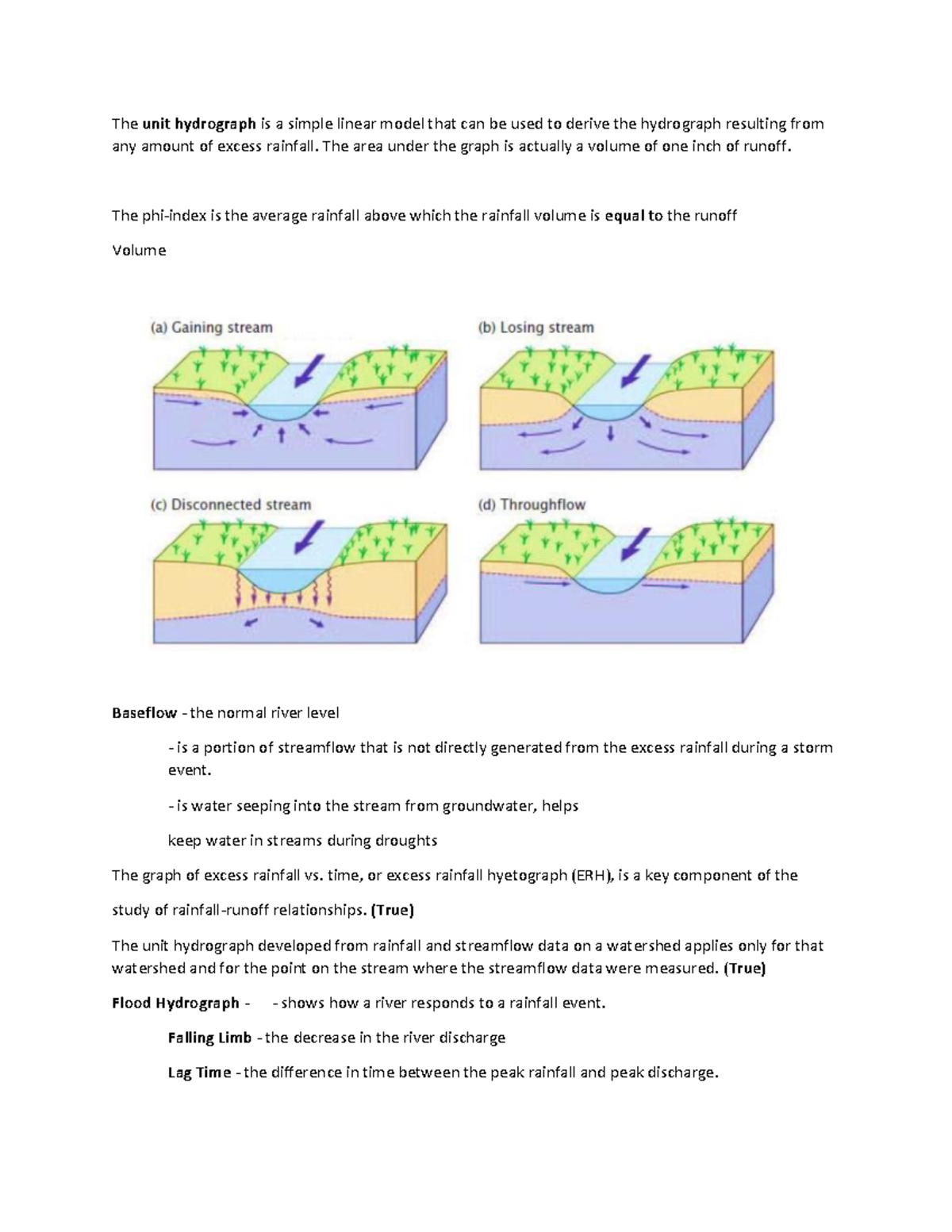 Hydrology Concepts: Unit Hydrograph & SCS-CN/Rational Methods - Studocu