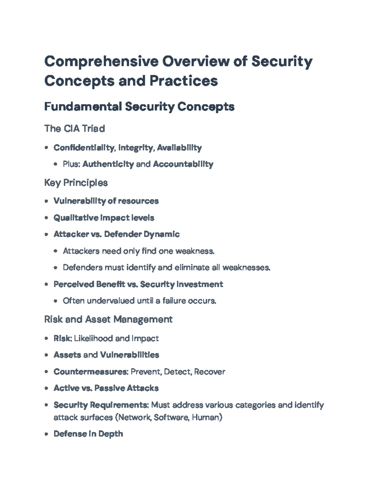 Comprehensive Overview of Security Concepts and Practices (SP 800-171 ...