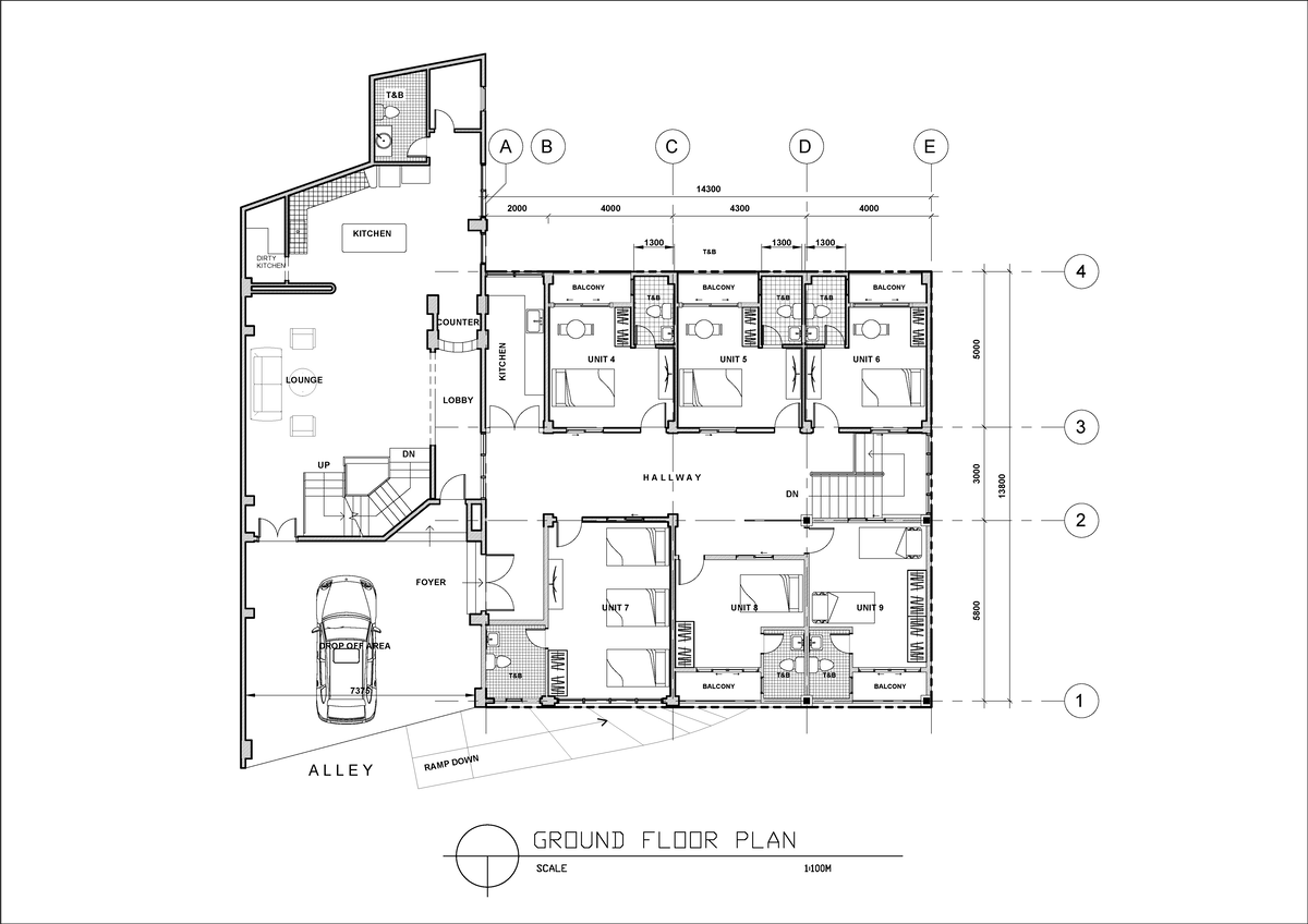 Tiburcio Ground - NOTES - UP DN 13800 RAMP DOWN UNIT 4 UNIT 5 KITCHEN ...