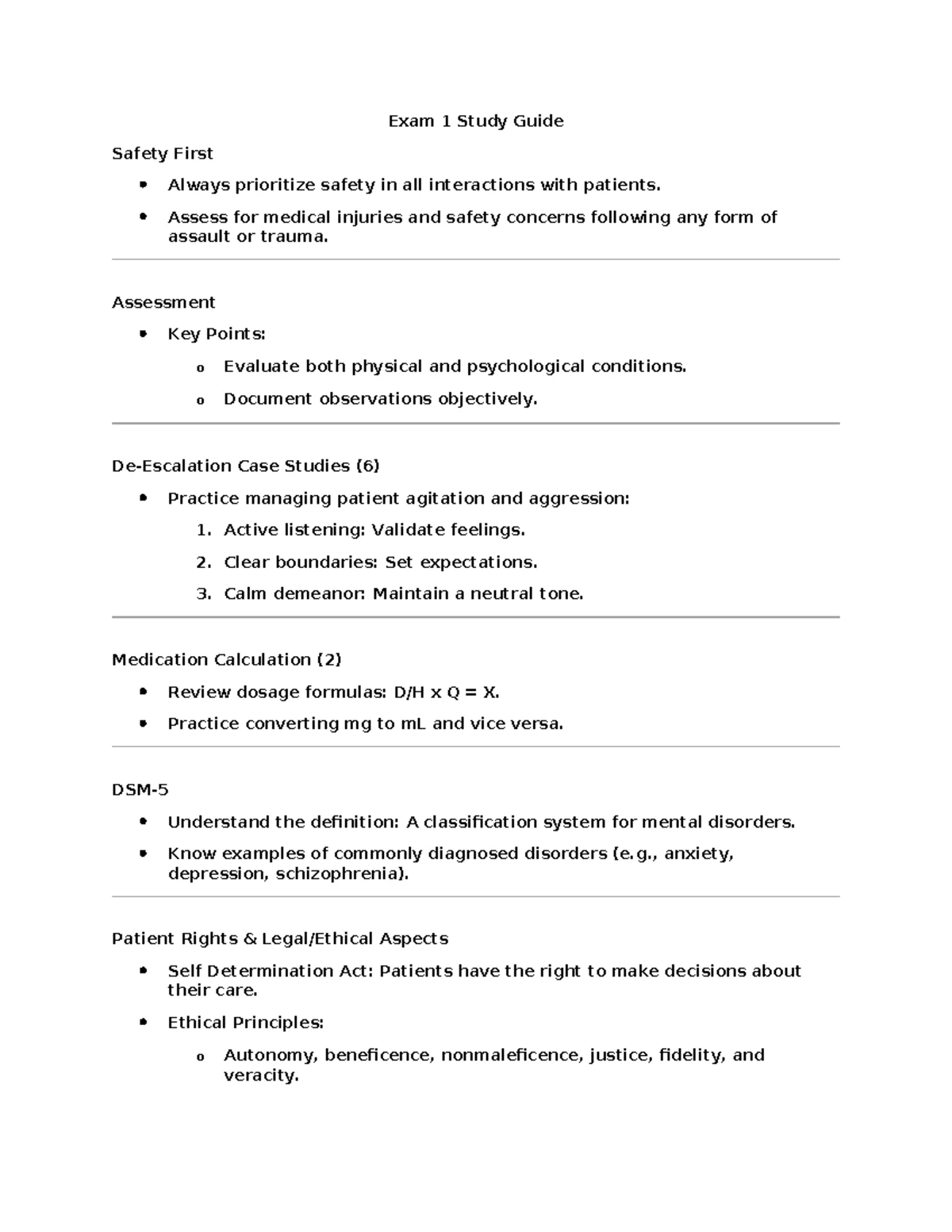 NURS 101: Exam #1 Study Guide for Health and Wellness - Studocu