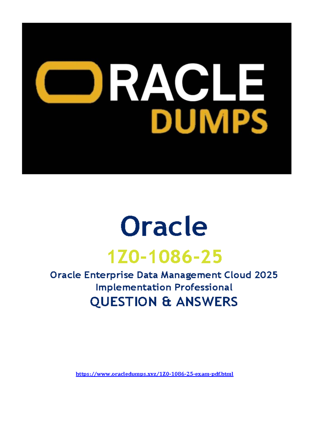 1Z0-1109-25 Oracle Cloud Infrastructure DevOps Exam Q&A