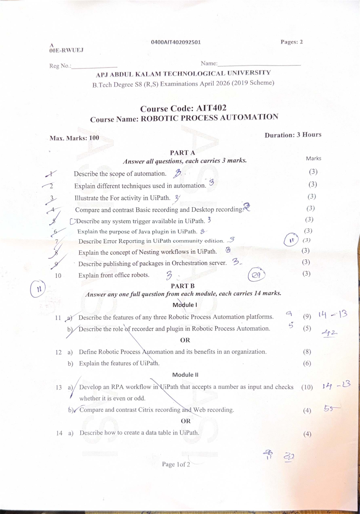 Robotic Process Automation Exam Notes - 0400AIT402092501 - Studocu