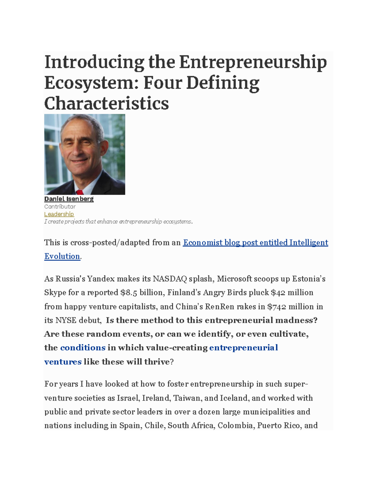 Isenberg 2011 - Understanding the Entrepreneurship Ecosystem ...