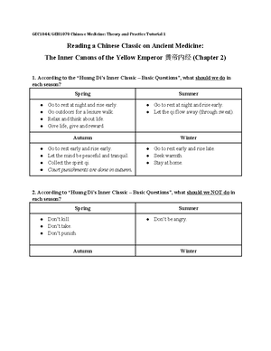 GEC1044 Final Essay - GEC1044 Chinese Medicine: Theory and Practice ...