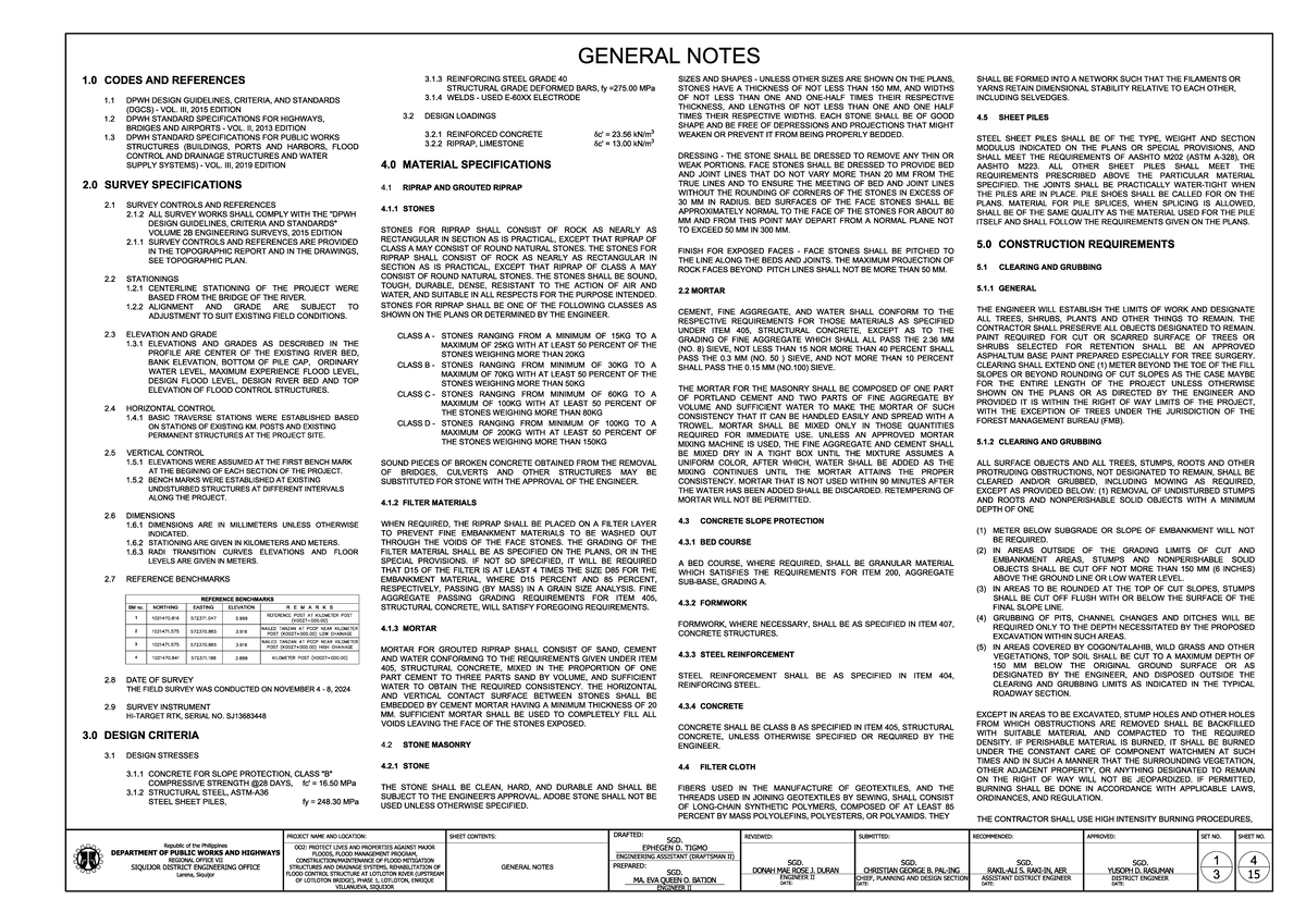 DPWH General Notes on Design Guidelines and Specifications - Studocu