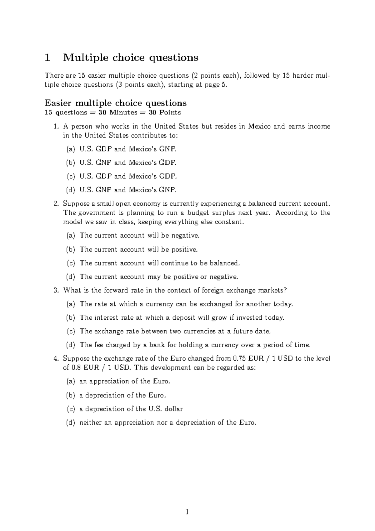 2025 Mock Exam - Multiple Choice Questions (MCQ) Review - Studocu
