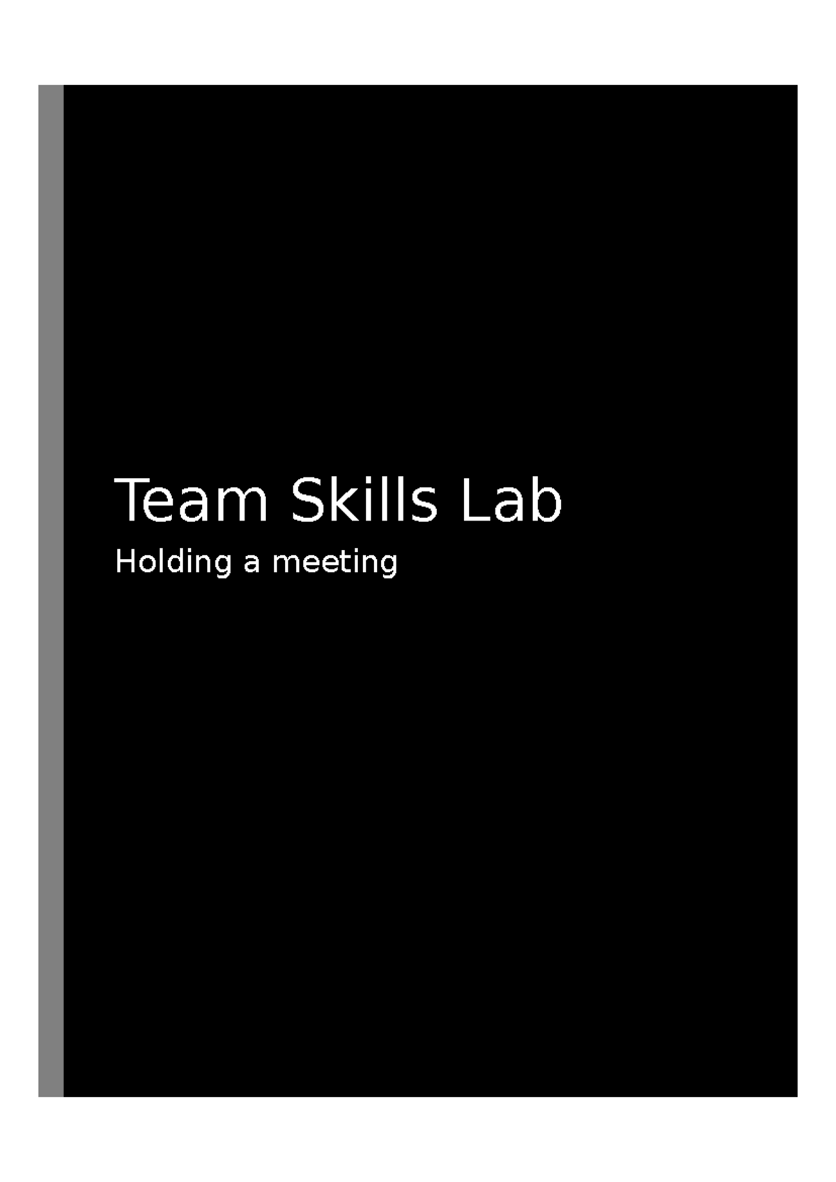 Meeting 1: Enhancing Team Collaboration Skills in HR Context - Studocu