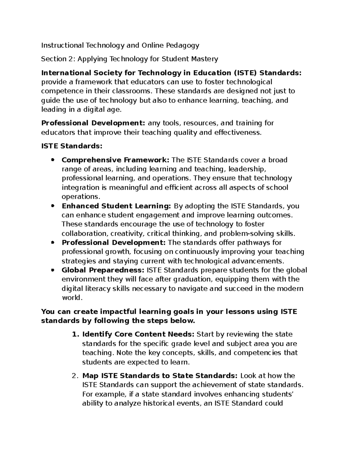 ISTE Standards: Applying Technology for Student Mastery in Education ...
