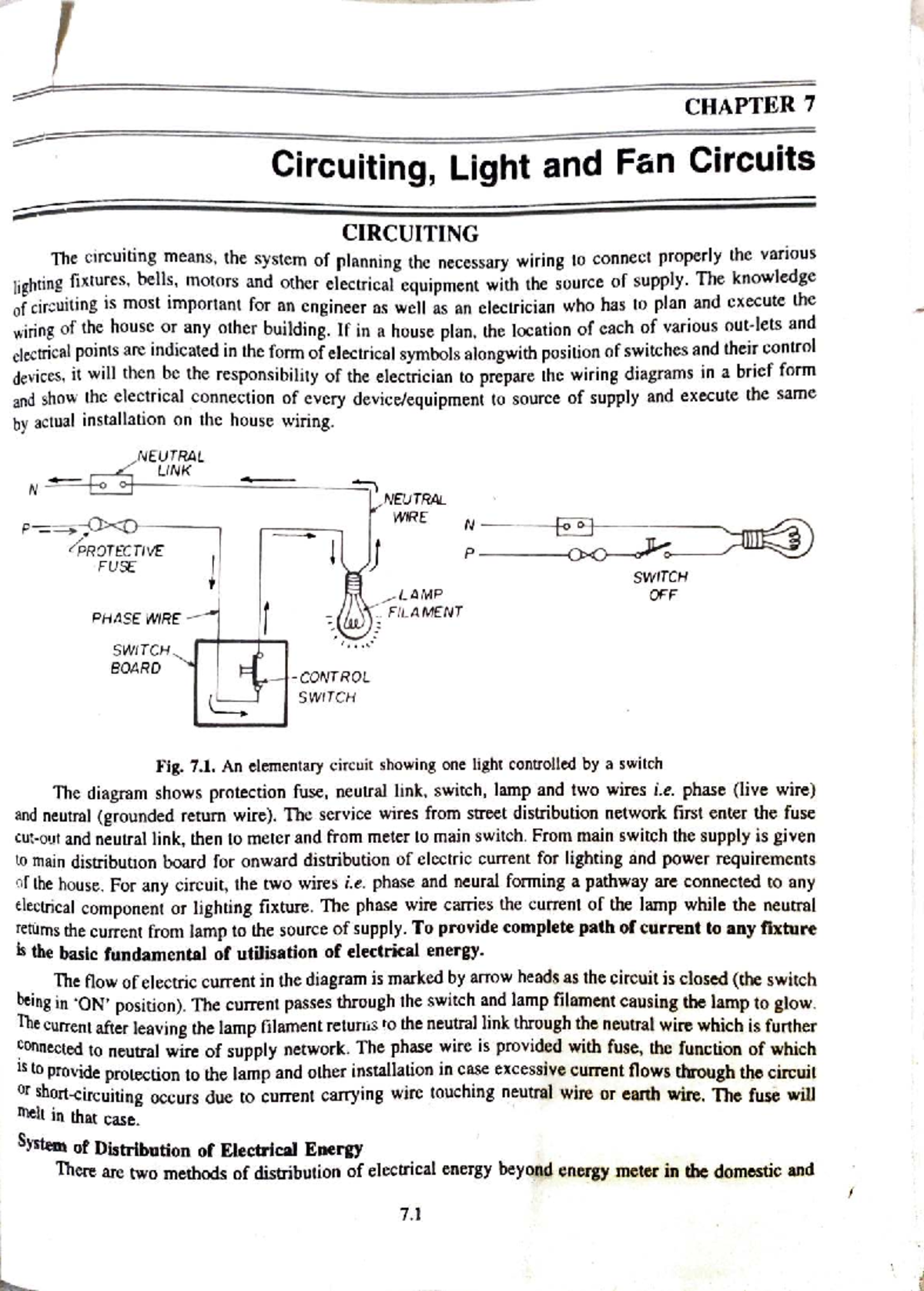 CHAPTER 7 Circuiting, Light and Fan Circuits: Conductor Size ...