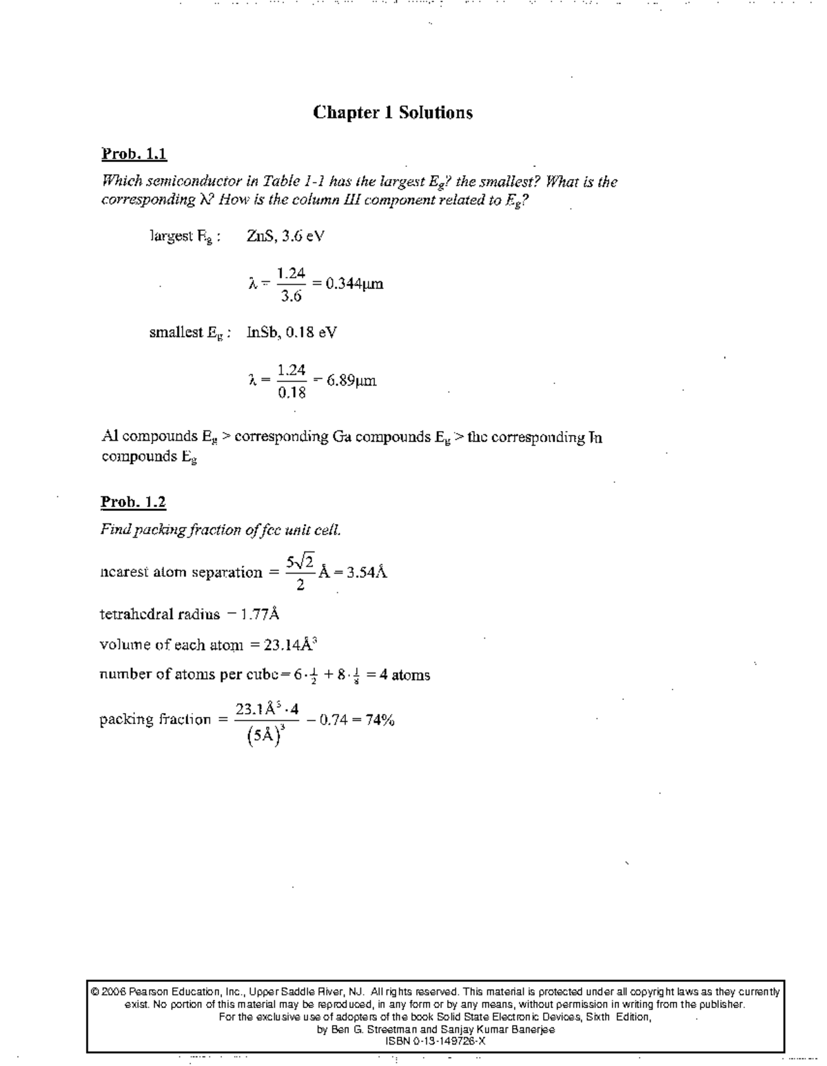 Solid State Electronic Devices, 6th Ed. - Chapter 1 Summary - Studocu