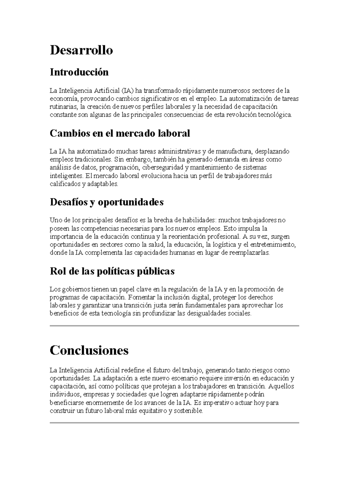 IA - Transformaciones Laborales y Desafíos en la Era de la IA - Studocu