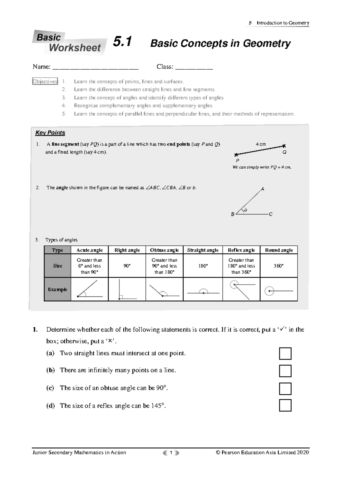 Basic WS 1A05 01e - Introduction to Geometry Concepts and Key Points ...
