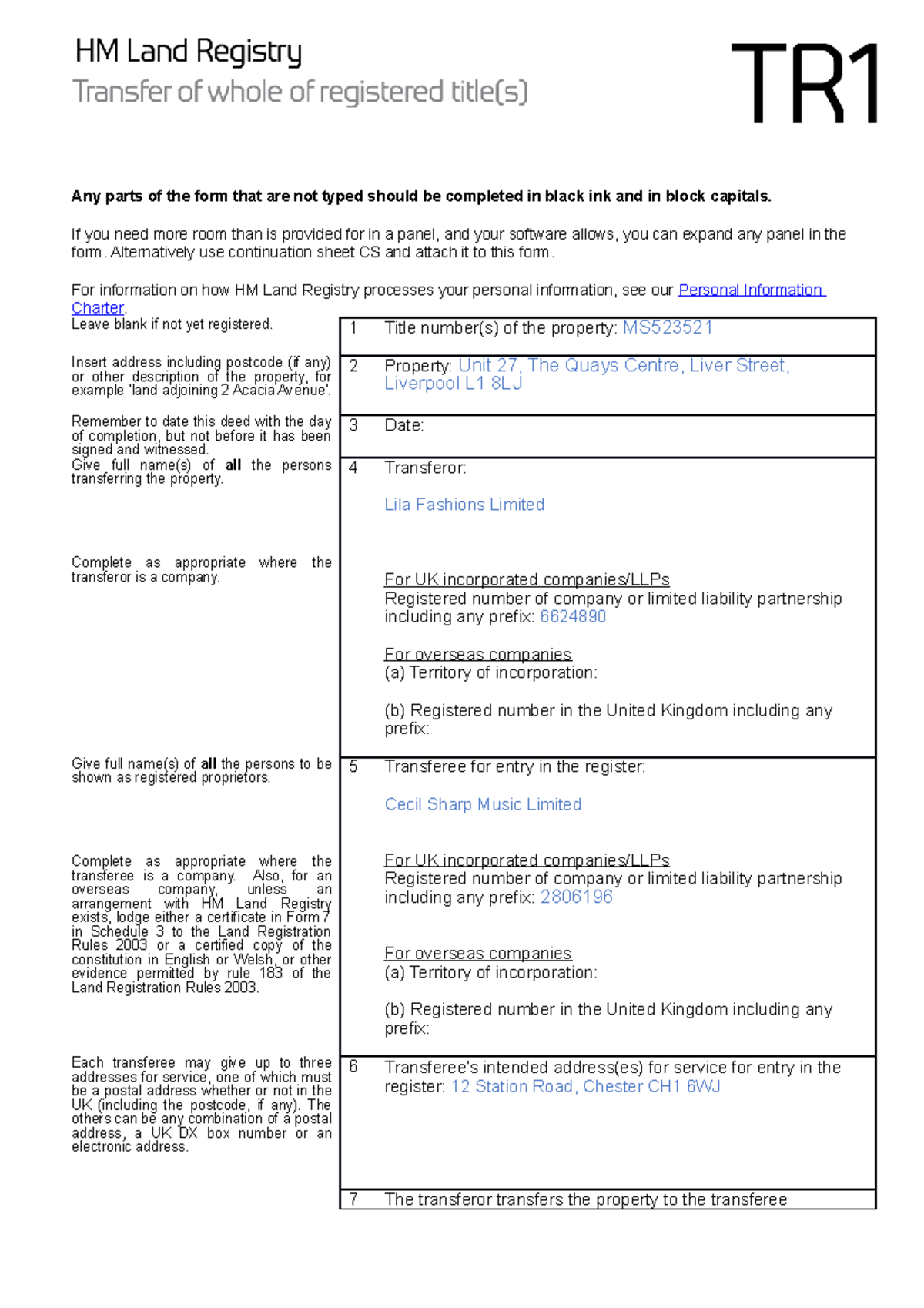 Workshop 14 Task 2: Property Transfer Documentation Guidelines - Studocu