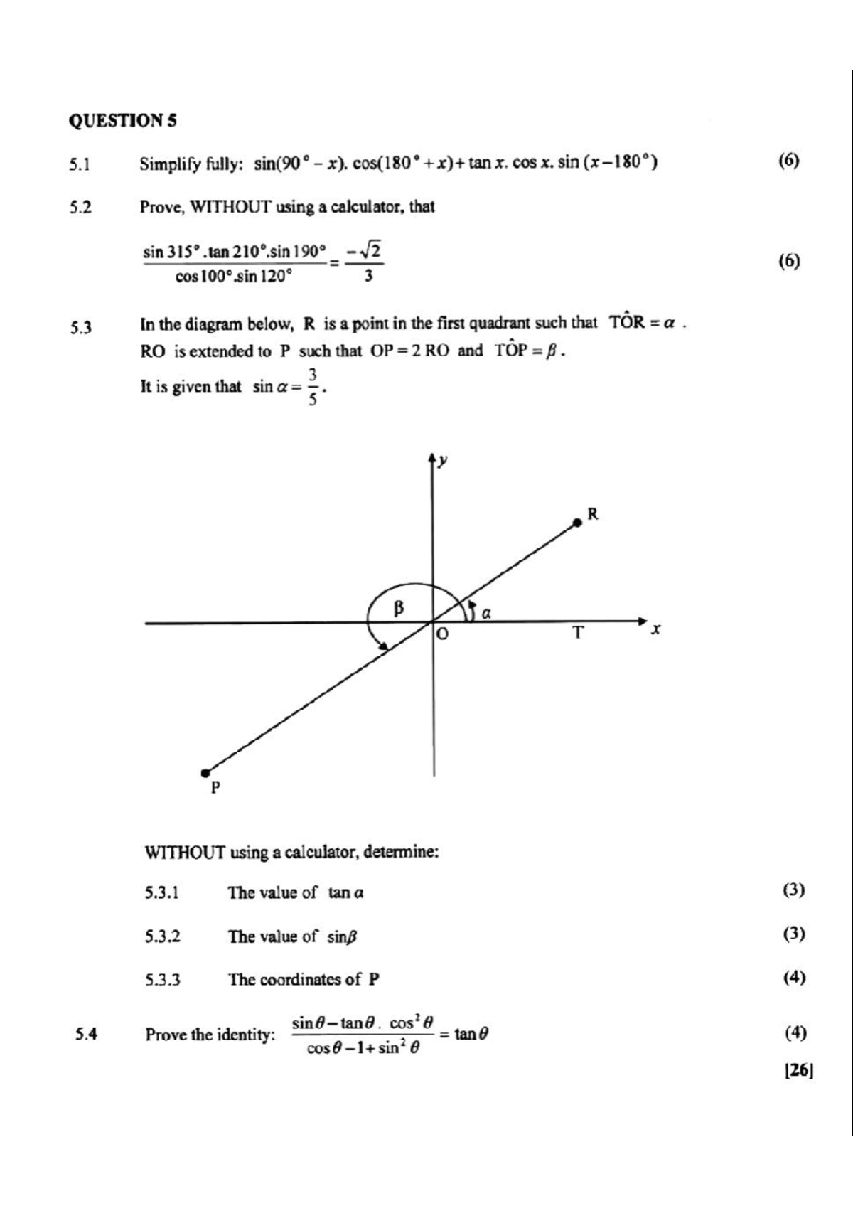 Grade 11 Trigonometry & Statistics Exam Questions (Tuitions Club) - Studocu