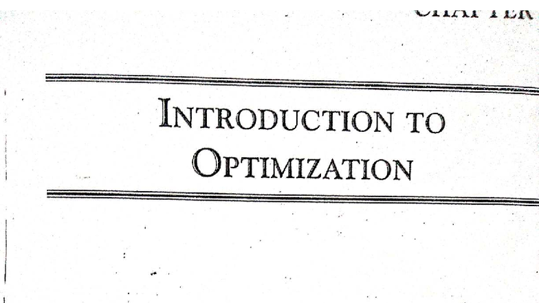 Optimization Techniques in Engineering Design: OOR Unit 1 Notes - Studocu