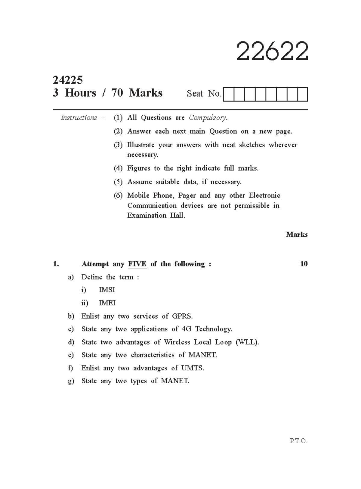 A22622 24225 Summer 2025 Exam Paper - 3 Hours, 70 Marks - Studocu