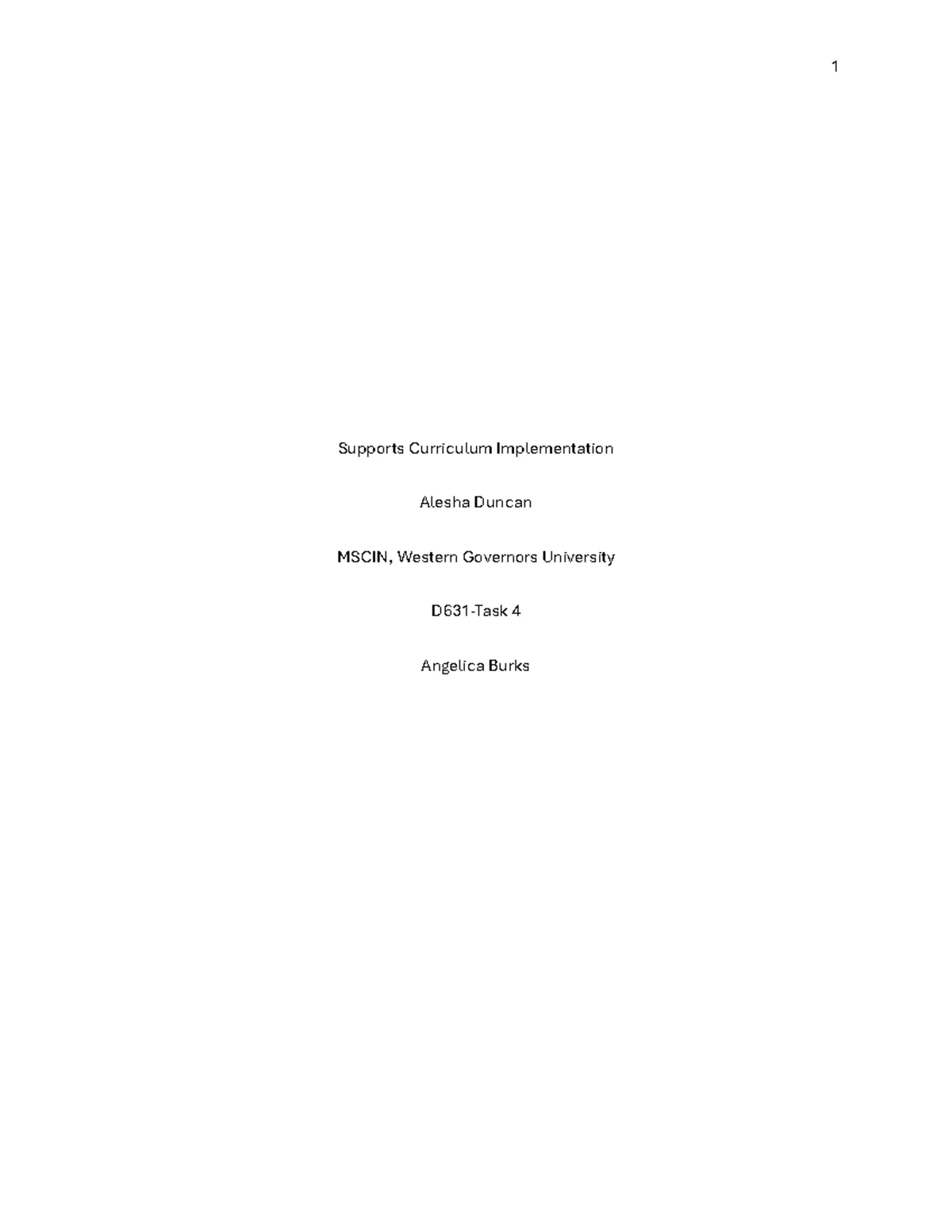 D631 Task 1 - Curriculum Proposal for 8th Grade Math Class - Studocu