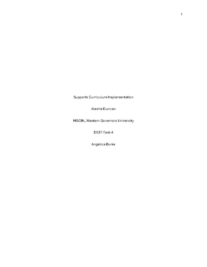 D631 Task 1 - Curriculum Proposal for 8th Grade Math Class - Studocu