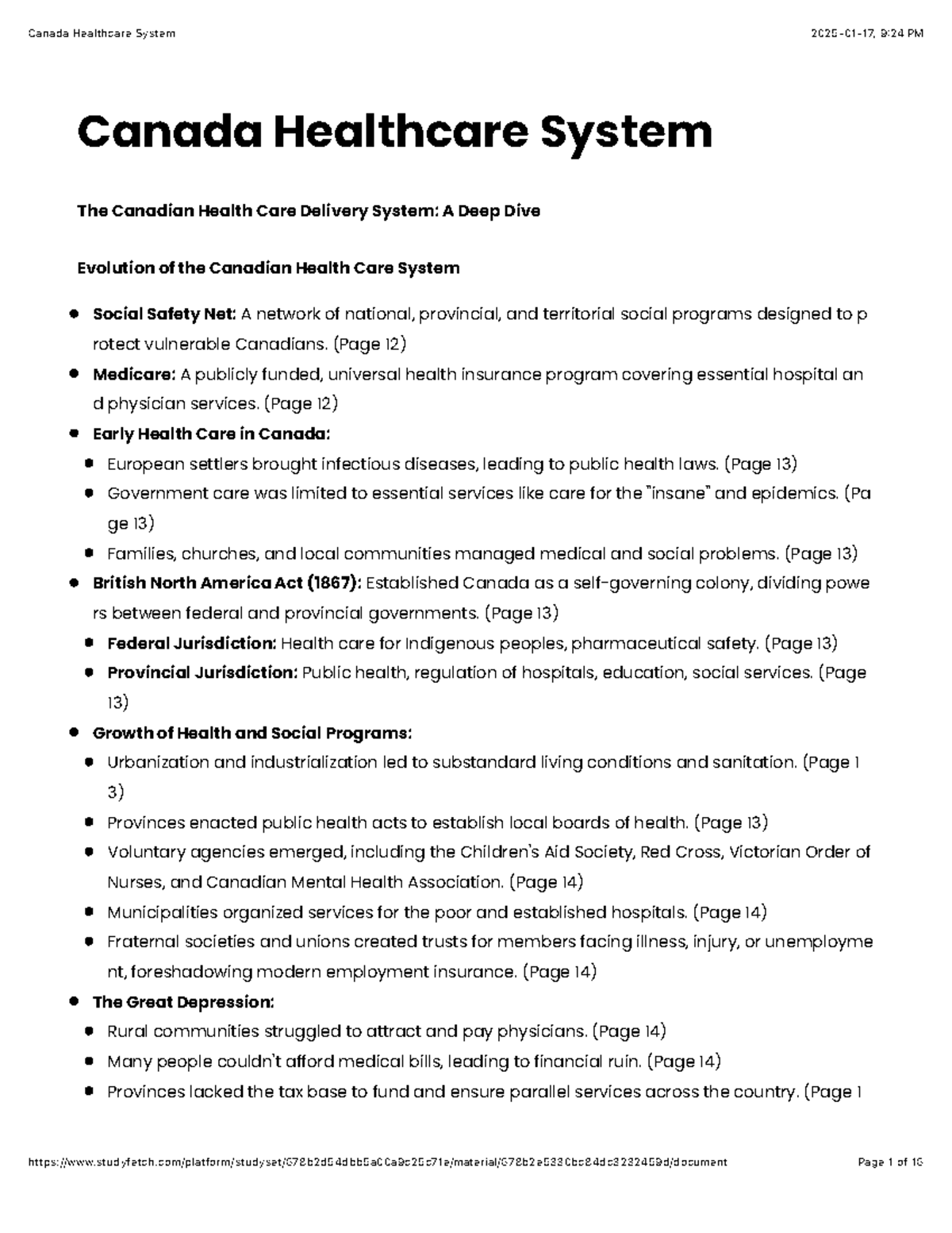 Canada Healthcare System: A Comprehensive Overview and Evolution - Studocu