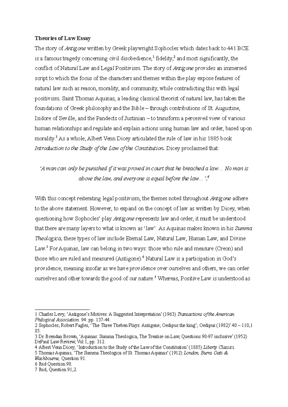 Theories of Law Essay A2 - 5195LAW - Griffith - Studocu