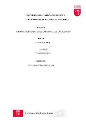 Tarea Práctica 1 - Fundamentos de las Ciencias de la Educación - Studocu