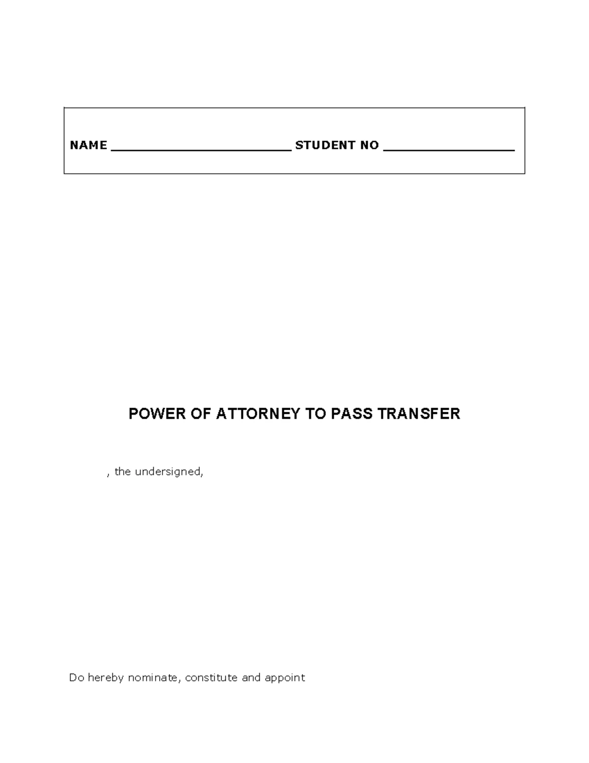 STAT 101: Pro Forma Statements of Account Exercises for Property ...