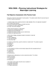 D658 - Planning Instructional Strategies for Meaningful Learning - Studocu
