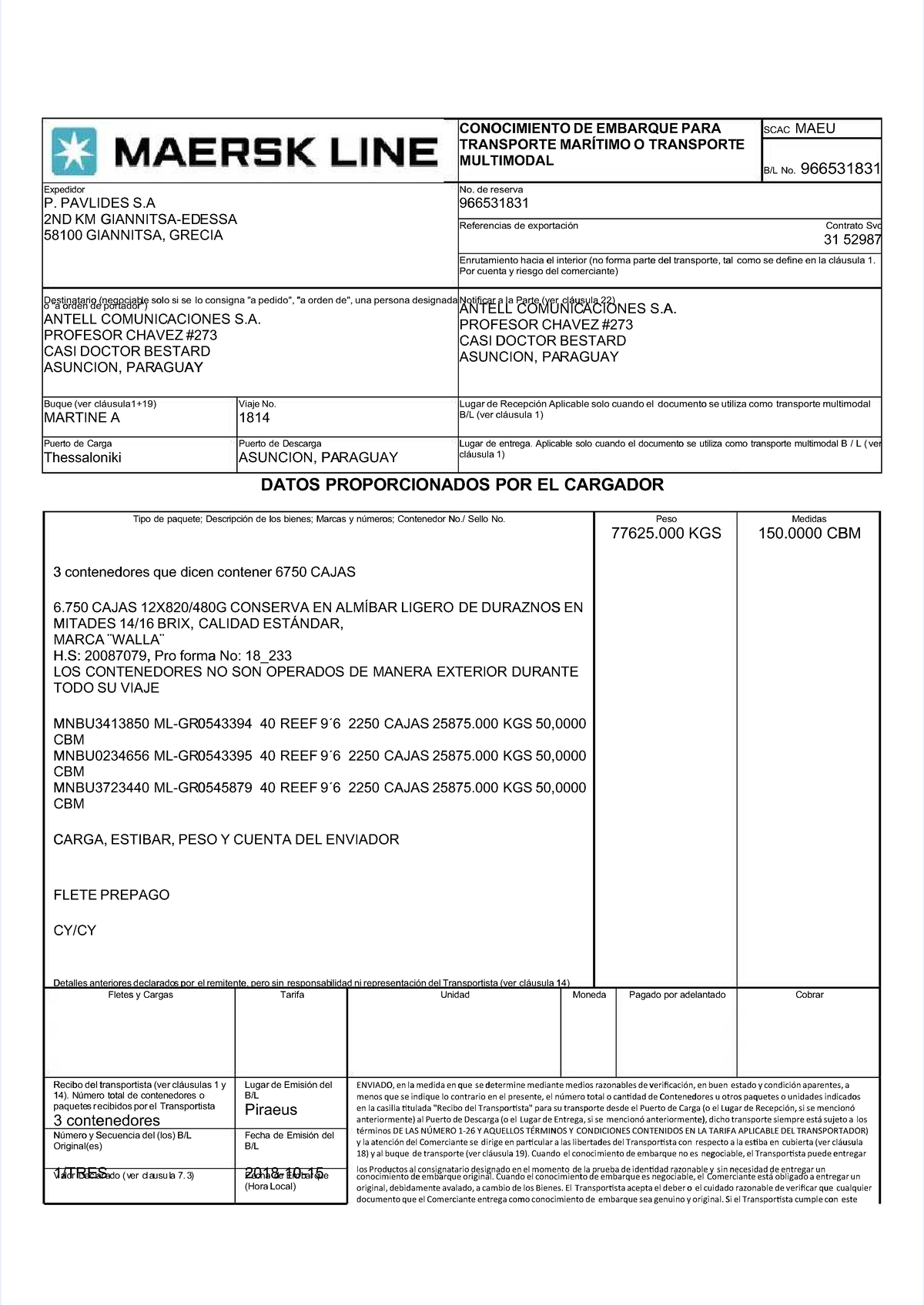 Pdf-bl-maersk-line-esp compress - EIDIEAHA@DRI B@ @HJFZVP@ \FZFEIDIEAHA ...