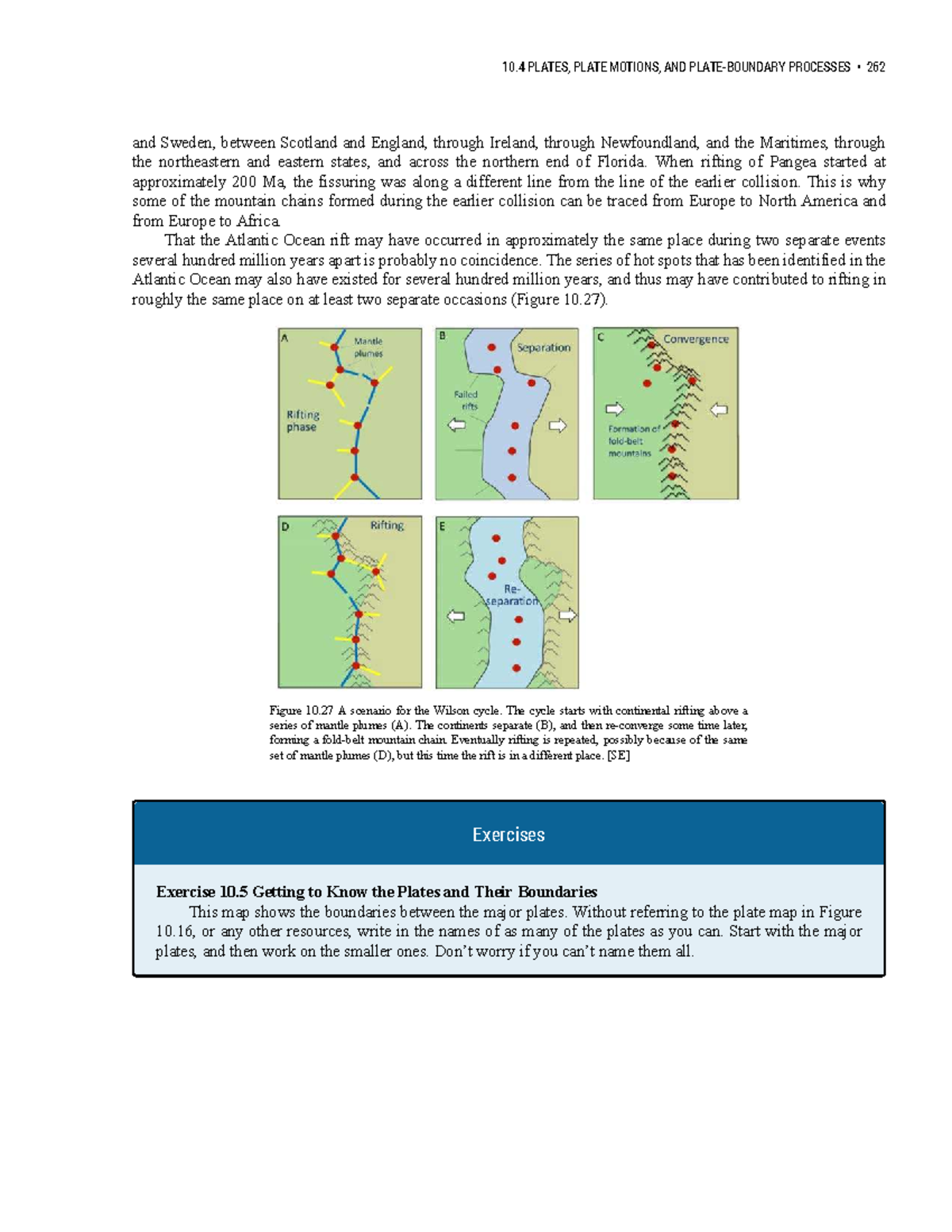 10.4 Plate Motions & Processes: Physical Geology Notes (Pages 271-272 ...