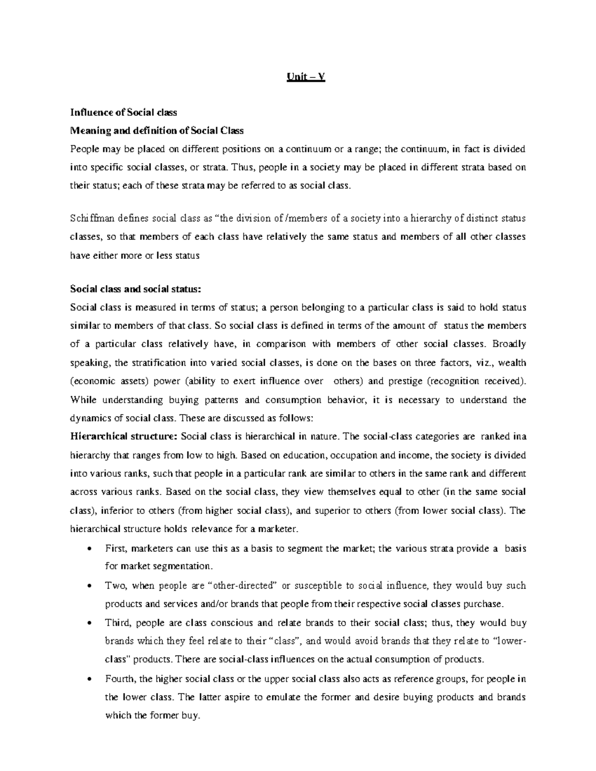 Unit 5 Notes: Understanding Social Class and Its Impact on Consumer ...