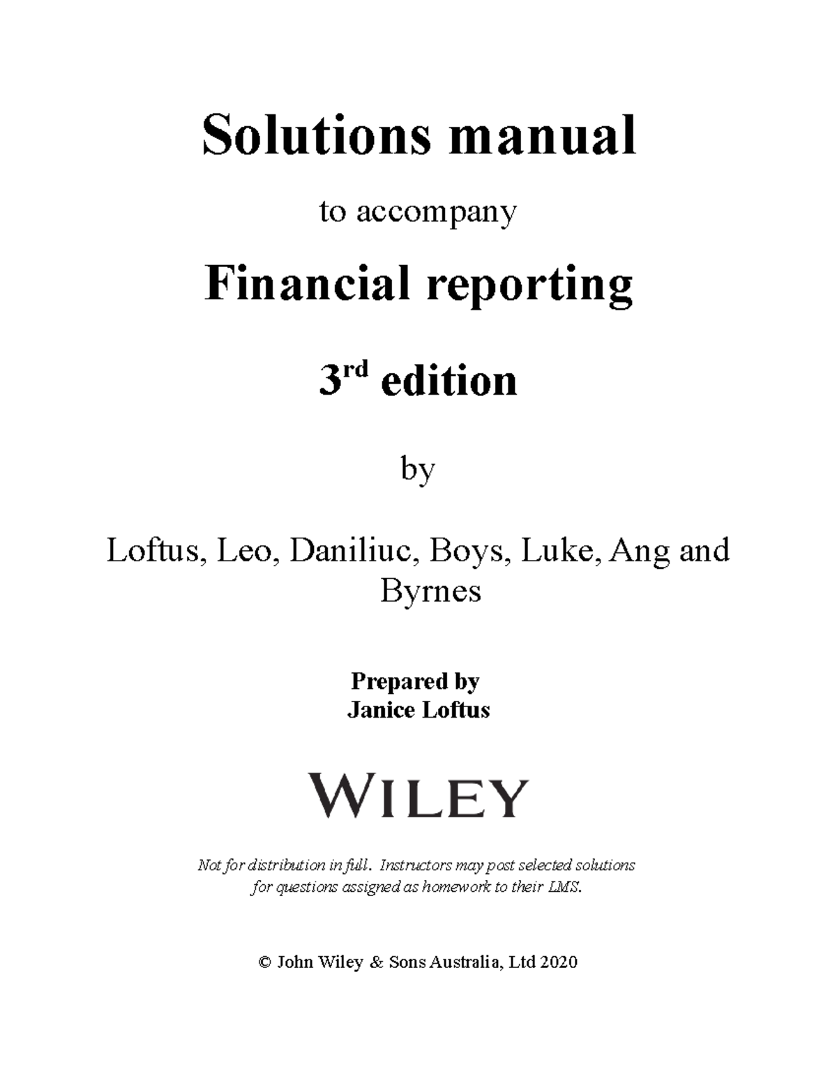 Chapter 2 Solutions: Application of Accounting Theory in Financial ...