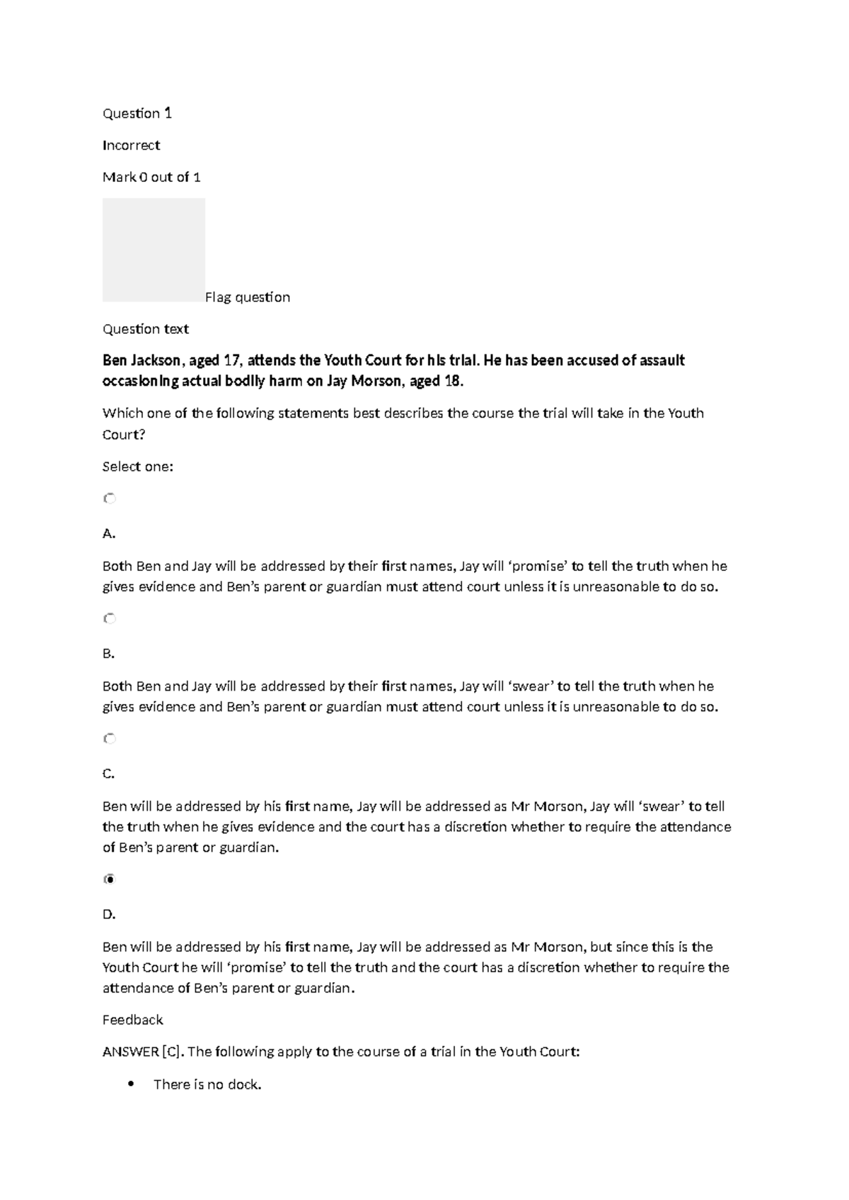 Criminal Law CITY Paper 1: Youth Court Procedures and Sentencing ...