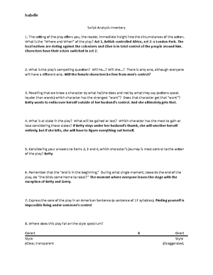 Script Analysis Antigone - Script Analysis Inventory The setting of the ...