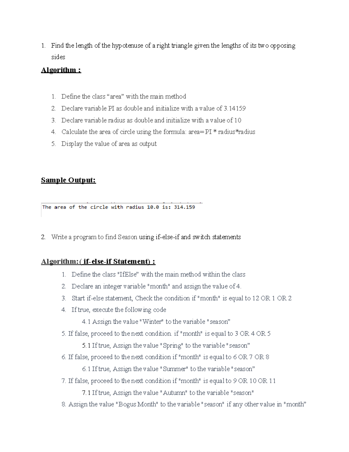 Lab Manual-Java - Additional programs - 1. Find the length of the ...