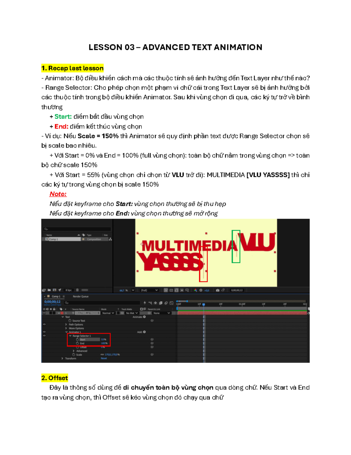 LESSON 03: ADVANCED TEXT ANIMATION TECHNIQUES - Studocu