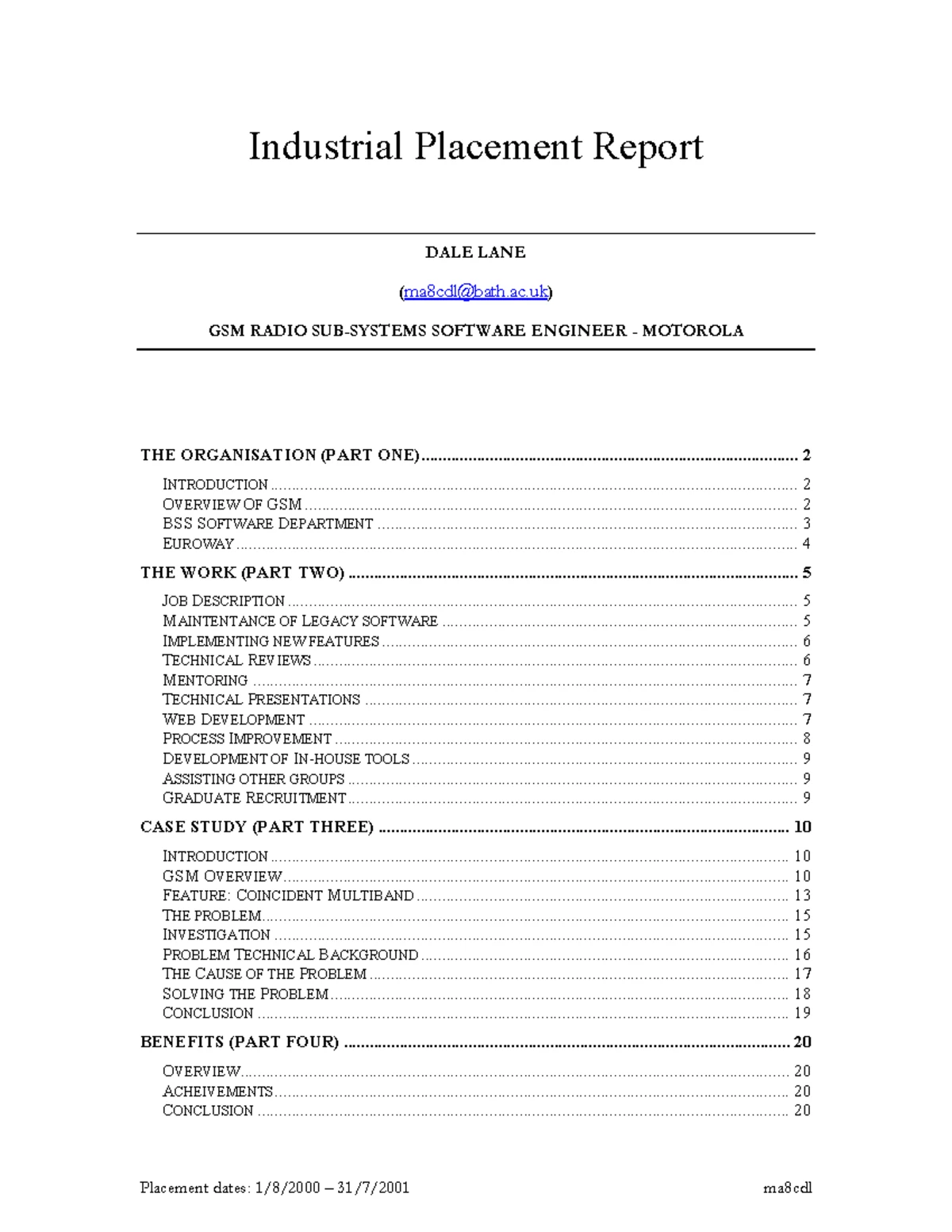 Internship-report-template - Title Internship Report Template ...