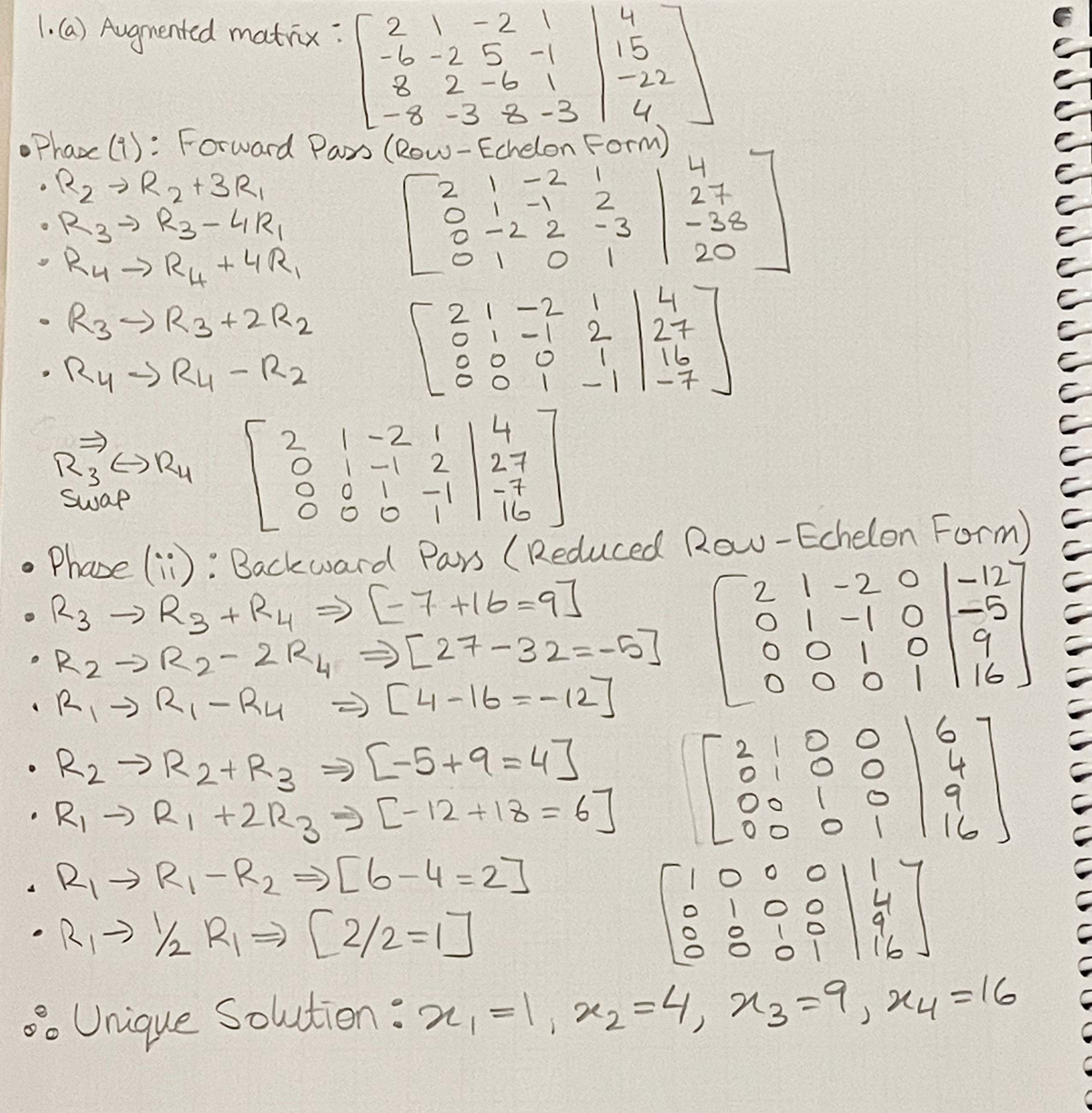 Math 125: Augmented Matrix Analysis and Echelon Forms - Studocu