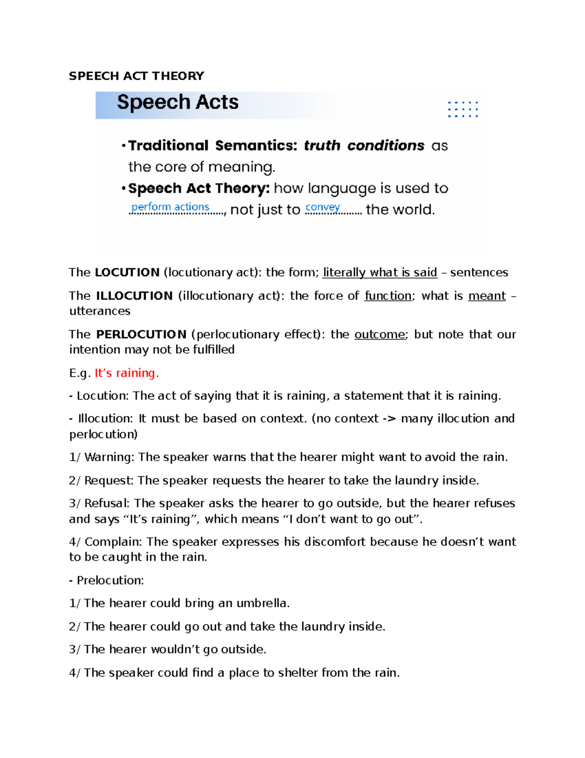 SPEECH ACT THEORY: Analyzing Locution, Illocution, and Perlocution ...