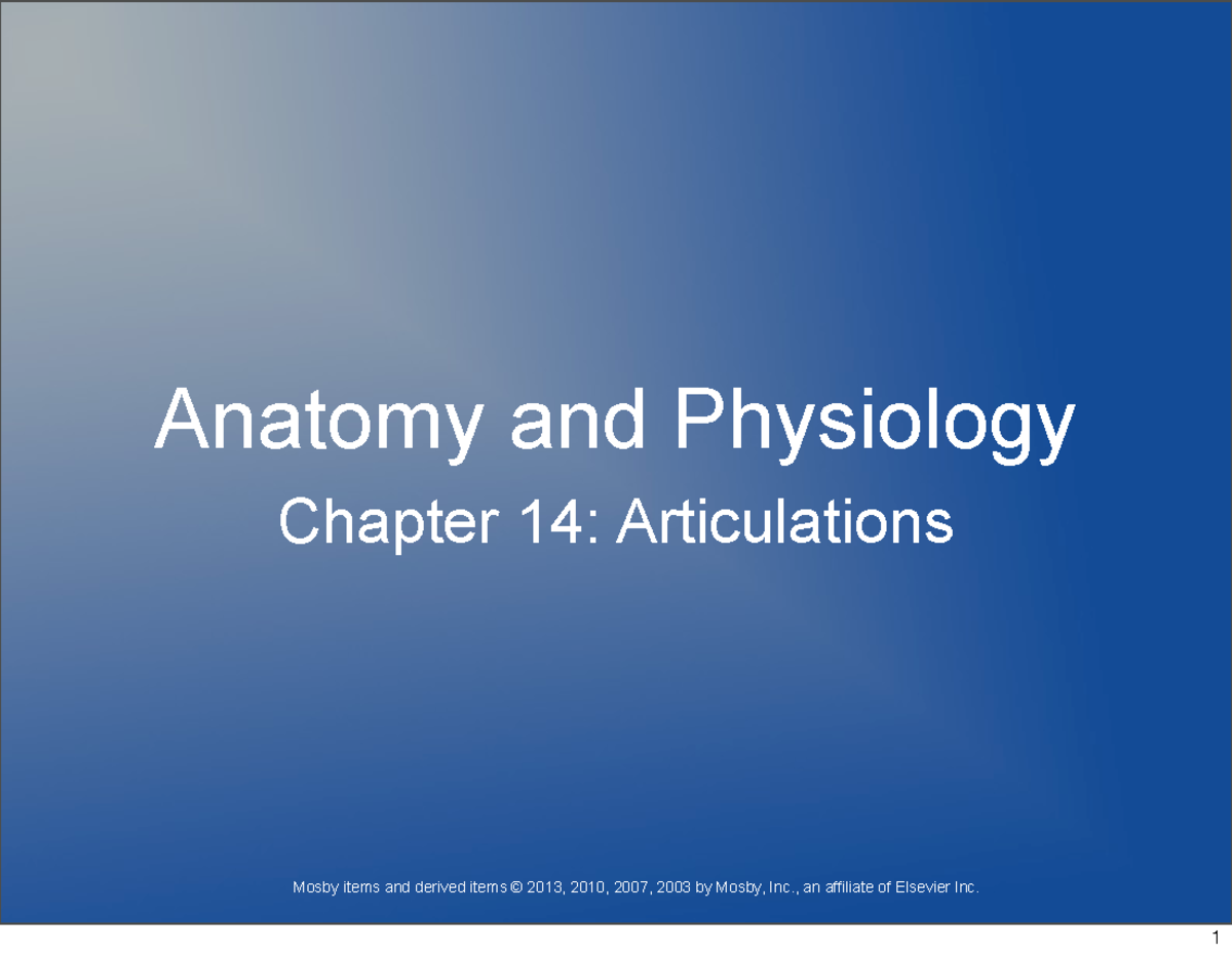 Anatomy and Physiology (AP101) Final Exam Notes: Joints Classification ...