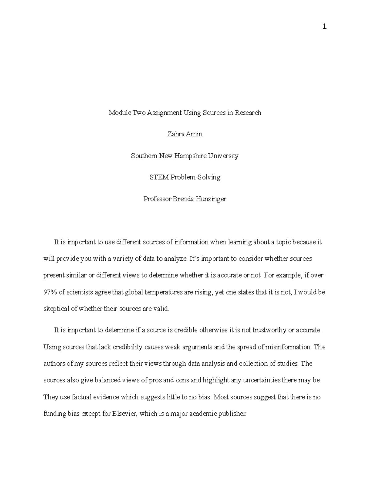 Module 2 Assignment: Evaluating Credibility of Research Sources - Studocu