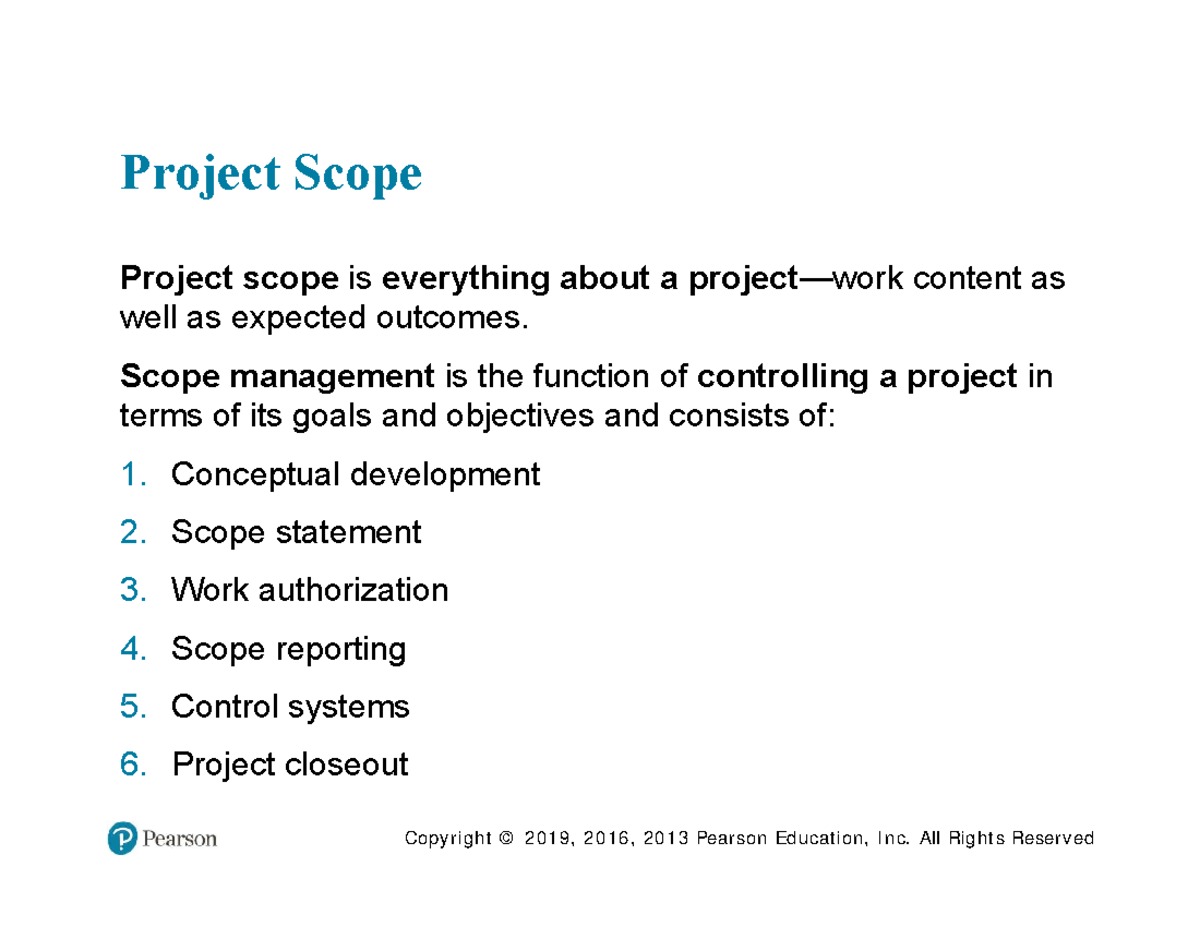 PM5 - Project Scope Management and Work Breakdown Structure Overview ...