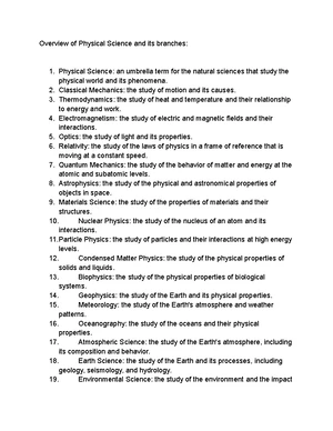Physics - Study Notes, Assignments & Exams - Studocu