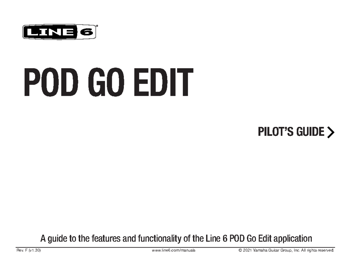 POD Go Edit - Pilot's Guide v1.30 - Rev F - English - A guide to the ...