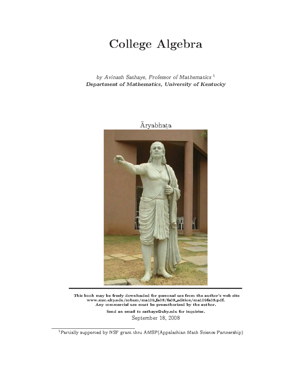 MA109 College Algebra Lecture Notes - Fall 2008 - Studocu