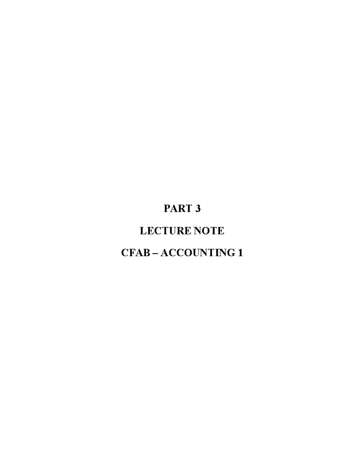 CFAB Accounting 1 Lecture Notes: Chapter 1 - Introduction to Accounting ...