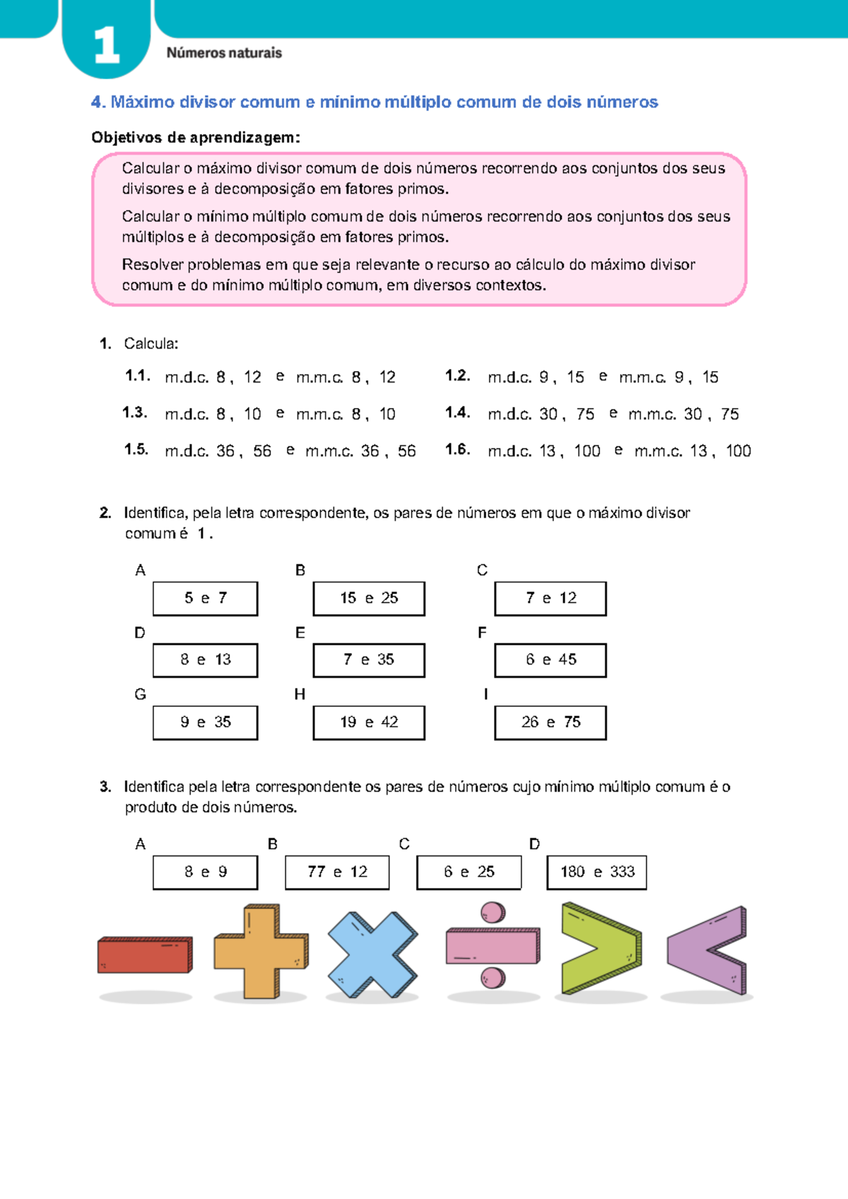 FT 1- mmc e mdc - exercicios - 4. Máximo divisor comum e mínimo ...