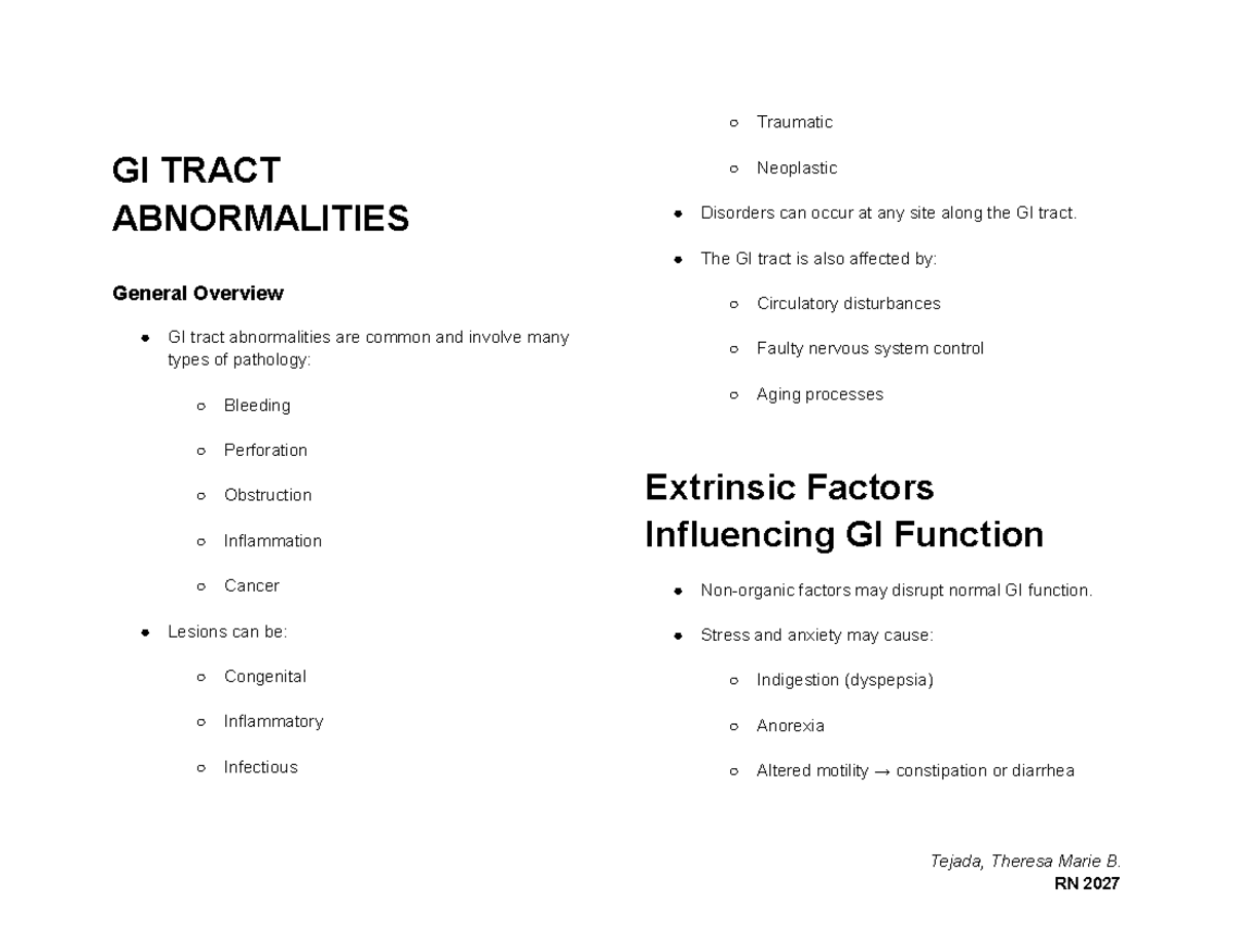 GI 2027: Comprehensive Review of GI Tract Abnormalities and Assessment ...