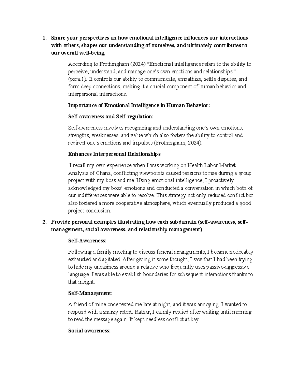 Emotional Intelligence and Its Impact on Interpersonal Dynamics ...