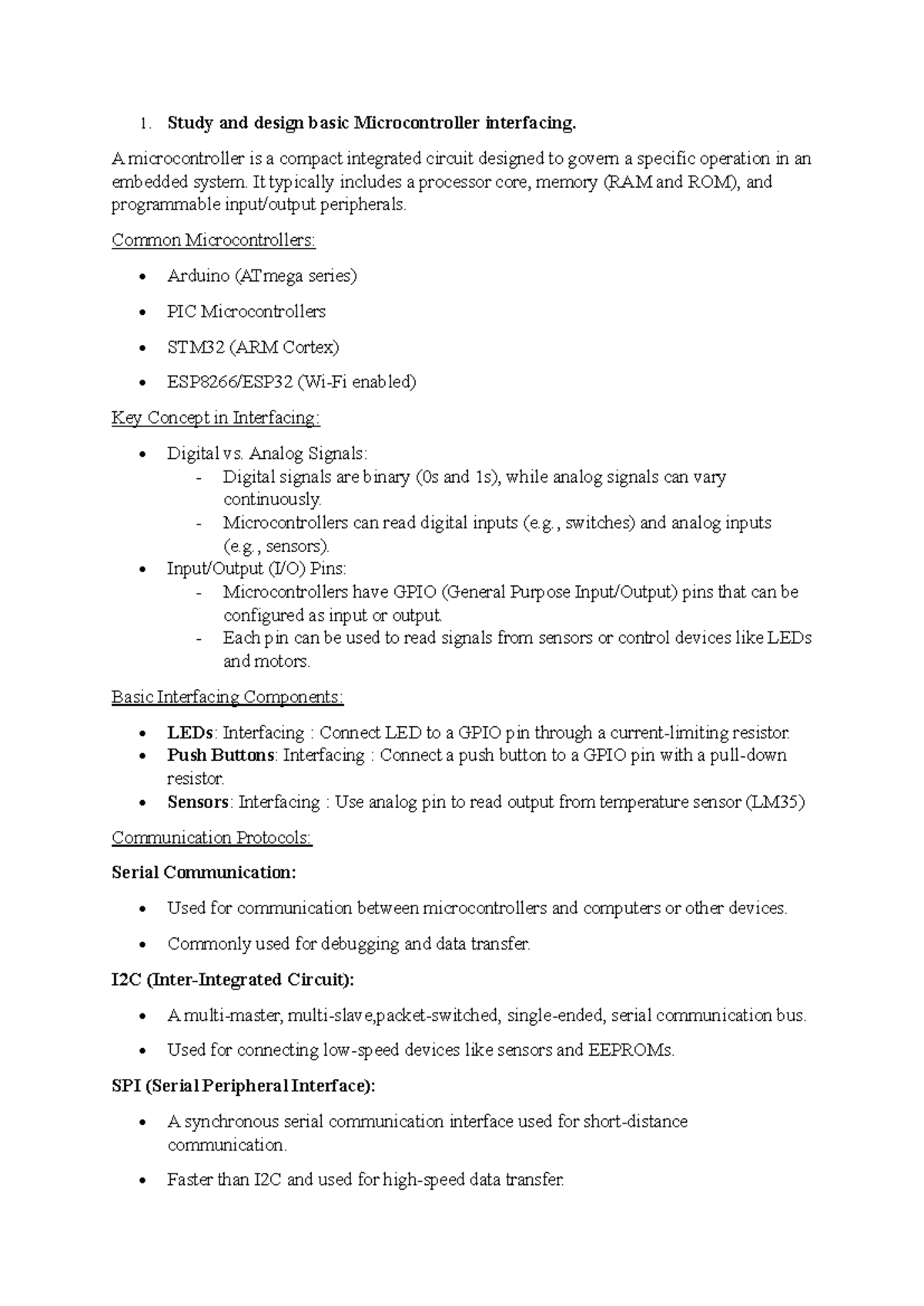 IoT Lab Manual: Experiment 1 - Microcontroller Interfacing & M2M Comm ...