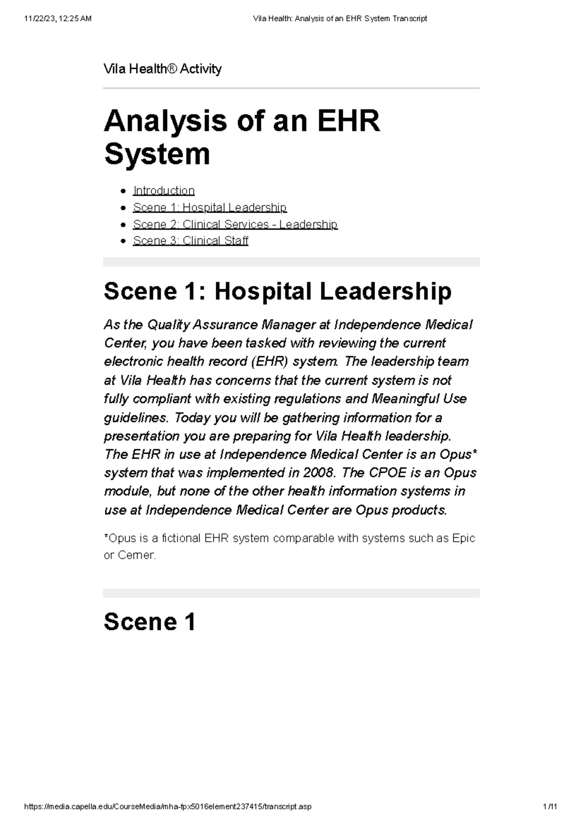 Vila Health EHR System Analysis: Current Issues and Improvement ...